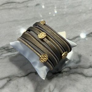 Saachi taupe and gold bracelet